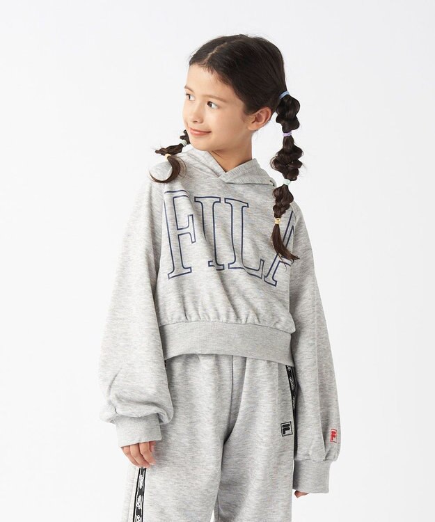 OP／FILA 【FILA】ショート丈スウェット/キッズ 杢グレー
