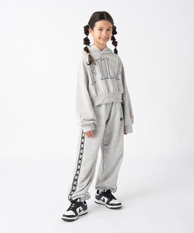 OP／FILA 【FILA】ショート丈スウェット/キッズ 杢グレー