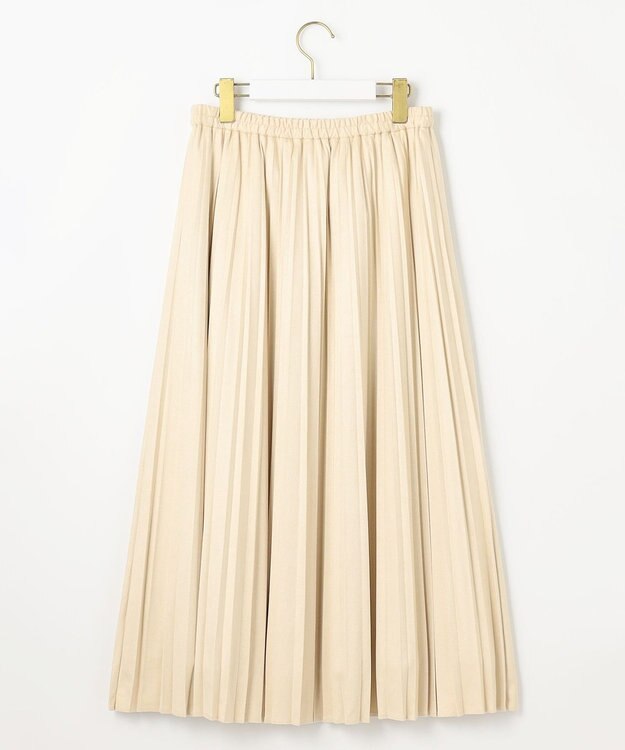 ANY SIS 【洗える・2SET】ボリューム ニット × スエードライク スカート セット レッド×ライトベージュ