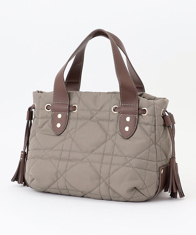 LA BAGAGERIE グリッドキルティングトート グレージュ