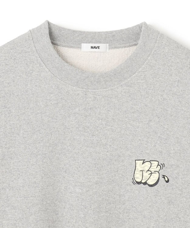 NAVE 【xNAVE】Six Sence Recordコラボ グラフィッククルースウェット ライトグレー系