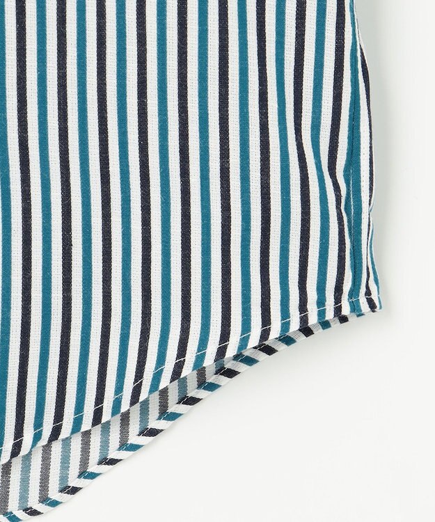 JOSEPH ABBOUD 【イージーケア】ストライプ 半袖シャツ ネイビー系1