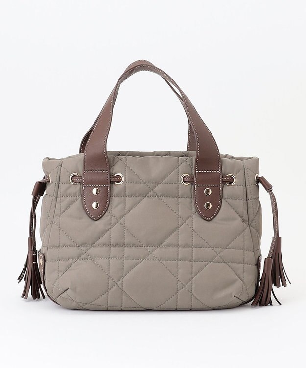 LA BAGAGERIE グリッドキルティングトート グレージュ