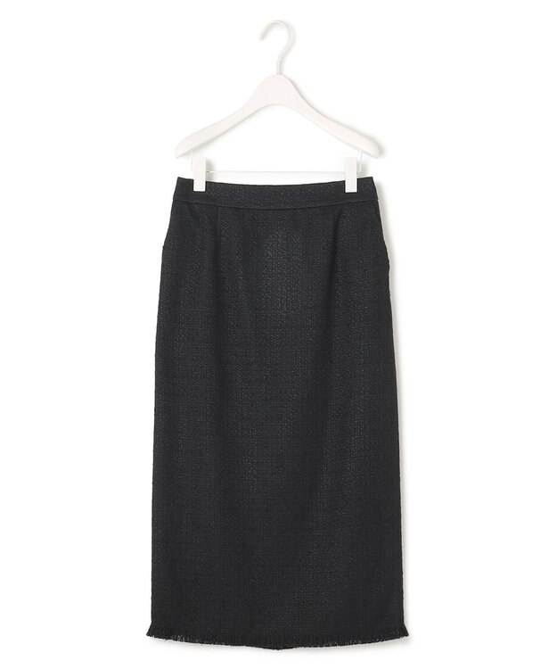 ICB スラブヤーンツイード ナロースカート ブラック系