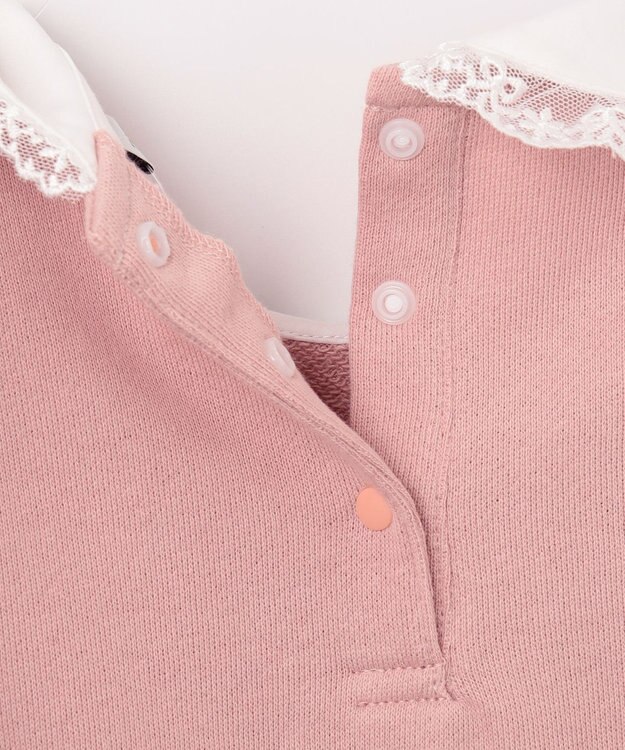 ANY KIDS 裏毛 モシャモシャ ロゴ トレーナー ピンク