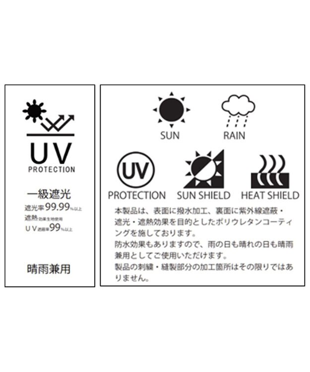 23区 【晴雨兼用/UVカット】ボーダーチェーン柄 折り畳み傘 ブラック系