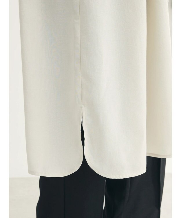 Green Parks ミディ丈ドロストシャツワンピース Light Beige