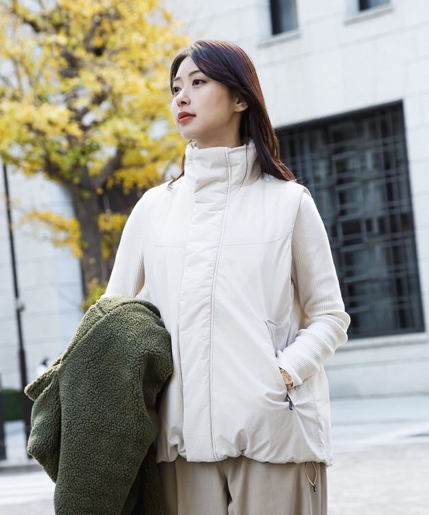 SHARE PARK LADIES 【UNISEX】蓄熱中綿モンスターベスト（S・Mサイズ） オフホワイト