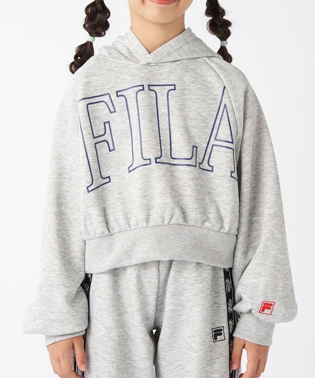 OP／FILA 【FILA】ショート丈スウェット/キッズ 杢グレー