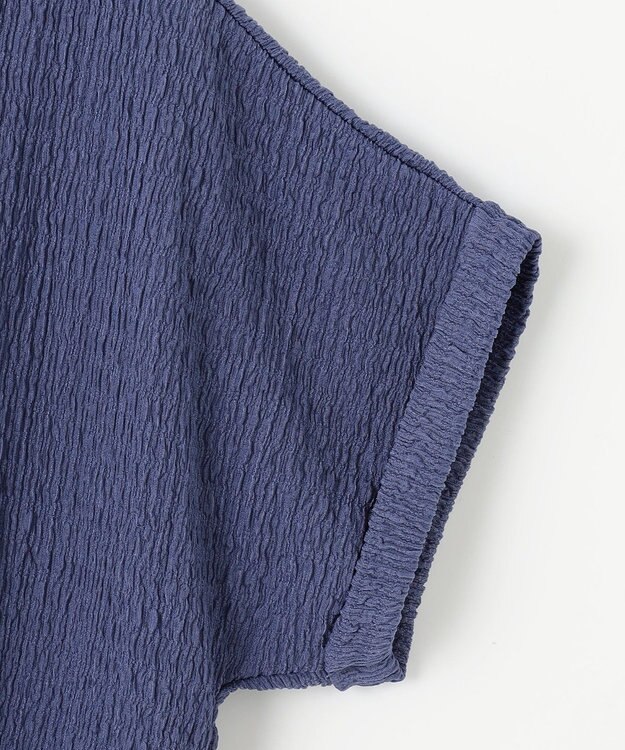 ANY フクレジャージチュニック ブルー