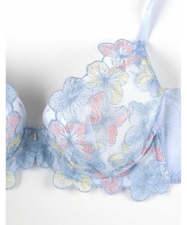 AMPHI ブラジャー ふっくらまる胸キープ 脇高設計 脇・背中スッキリ【Hold Day Bra】 BYJ311 アンフィ／ワコール ブルー