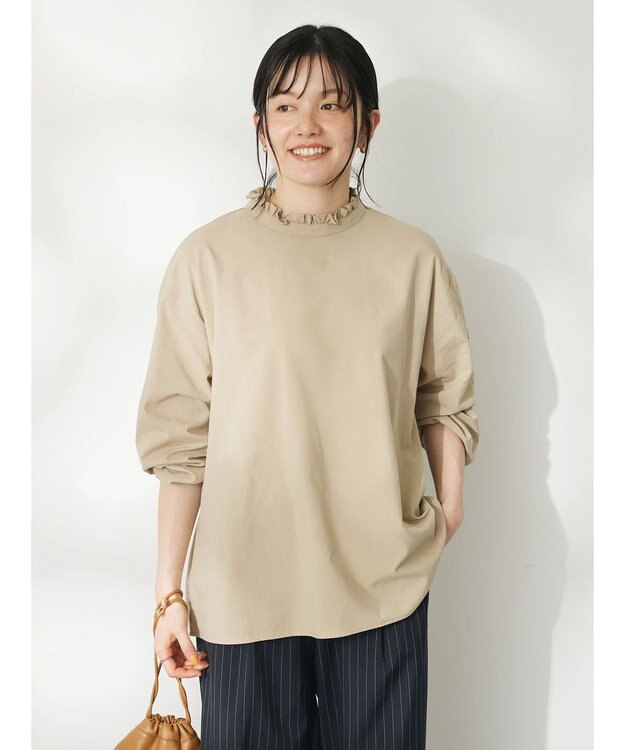 CRAFT STANDARD BOUTIQUE 衿フリルブラウス Beige