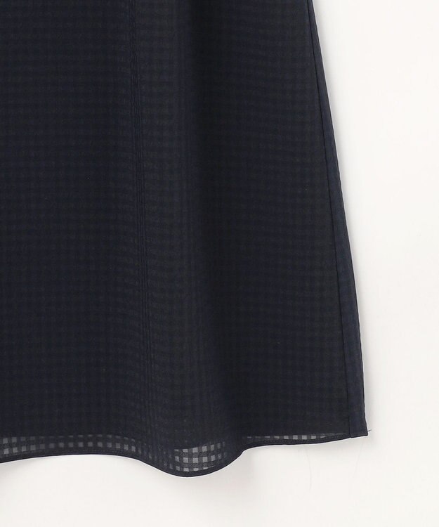 J.PRESS LADIES S シアーブロックチェック ワンピース ネイビー系