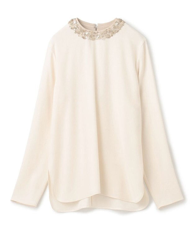 BEIGE， LA VERRERIE / スパンコールブラウス Ecru