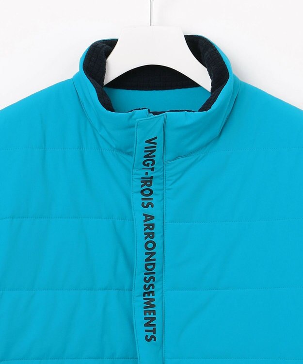 23区GOLF 【MEN】ストレッチ防風中綿ブルゾン ターコイズブルー系