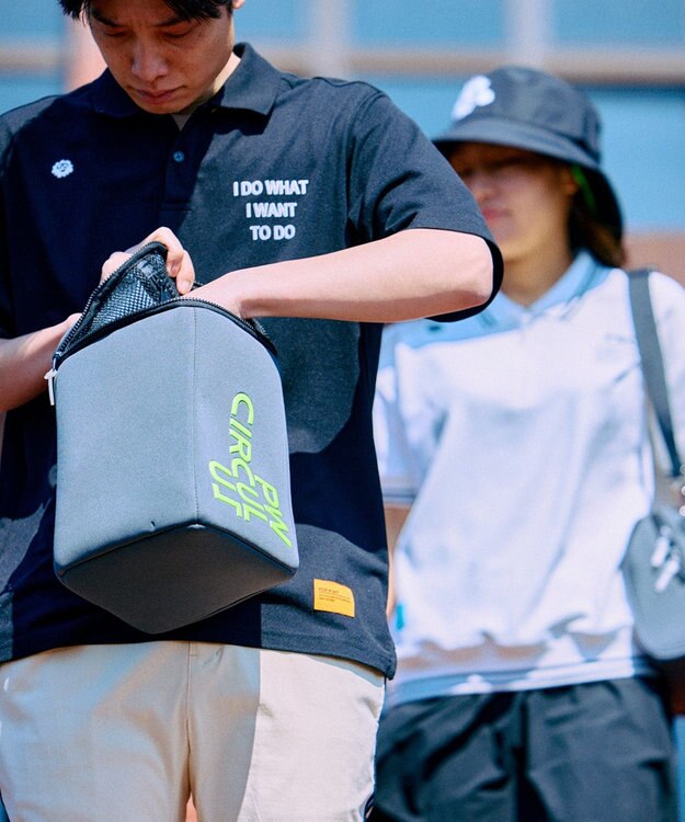 PW CIRCULUS 【UV遮蔽率90% UVカット / 速乾 / ストレッチ】【MEN】NEW ベーシックポロ ゴルフ ブラック系