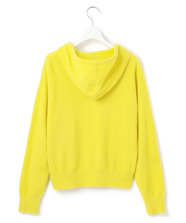 23区 L 【見上愛さん着用/洗える】ピュアカシミヤ ジップアップ ニット パーカー イエロー系