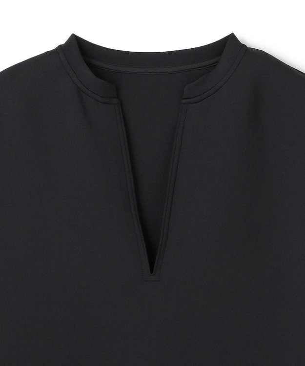 UNFILO BEAUTY FORM JERSEY Light キーネックトップス ブラック