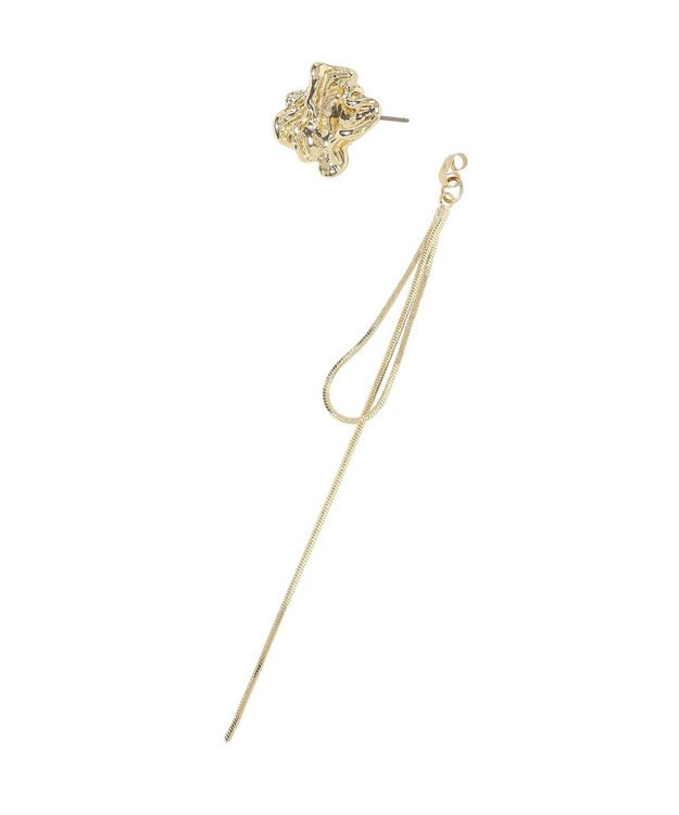YECCA VECCA ニュアンスメタルチェーンピアス Gold