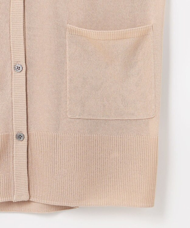 組曲 S 【先行予約】シアーニットVネック カーディガン ベージュ系