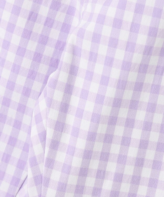 ANY KIDS 接触冷感 しろくま パンツ ラベンダー×ギンガム