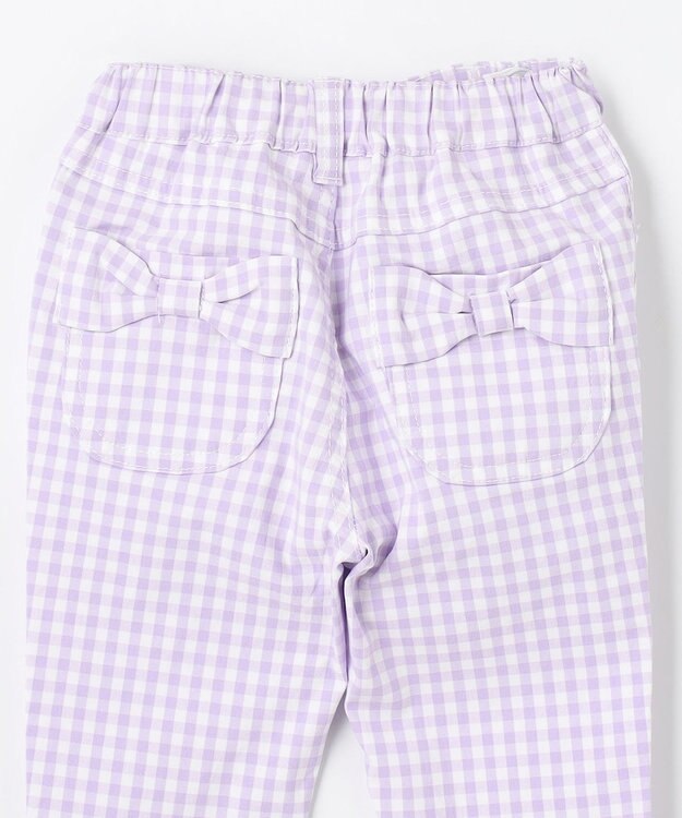 ANY KIDS 接触冷感 しろくま パンツ ラベンダー×ギンガム
