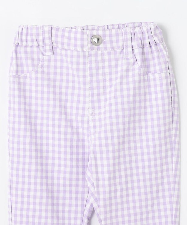ANY KIDS 接触冷感 しろくま パンツ ラベンダー×ギンガム