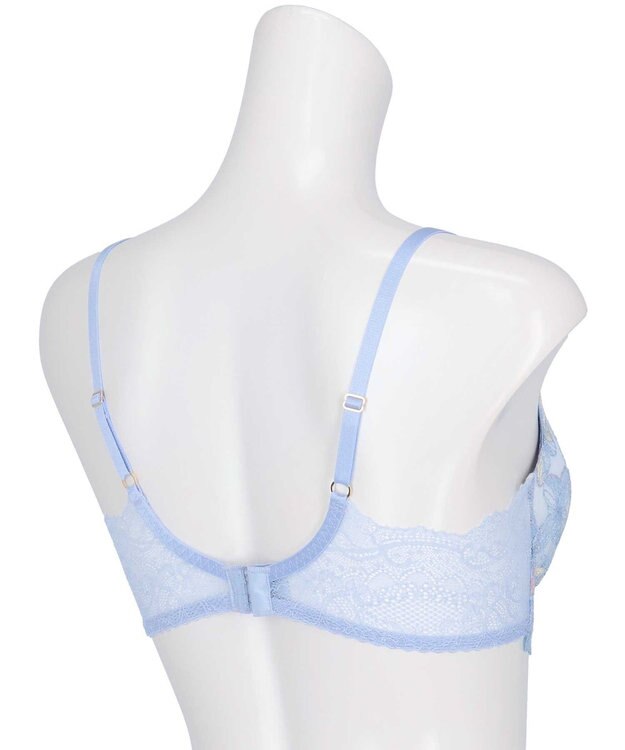 AMPHI ブラジャー ふっくらまる胸キープ 脇高設計 脇・背中スッキリ【Hold Day Bra】 BYJ311 アンフィ／ワコール ブルー