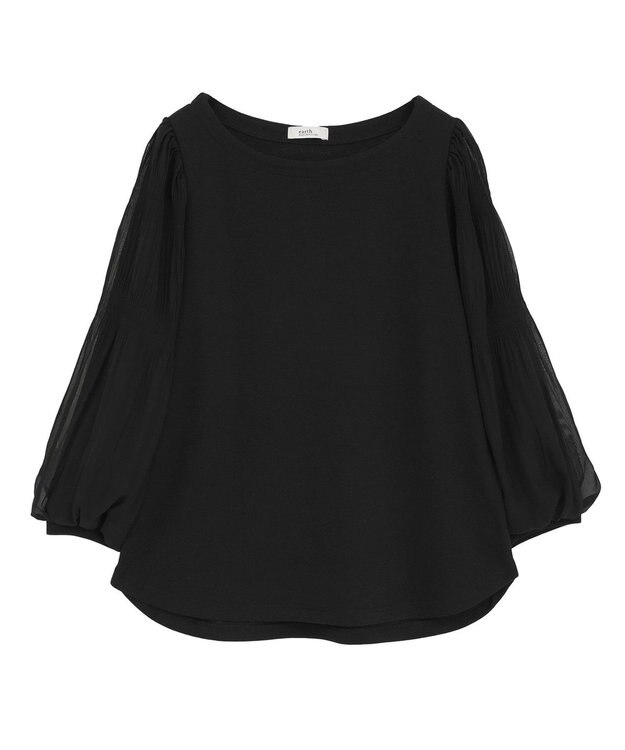 earth music&ecology マジョリカプリーツプルオーバー Black