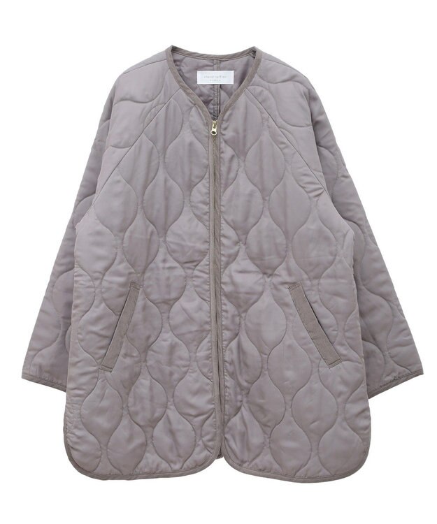 Green Parks 撥水加工　キルティングＺＩＰブルゾン Gray Beige