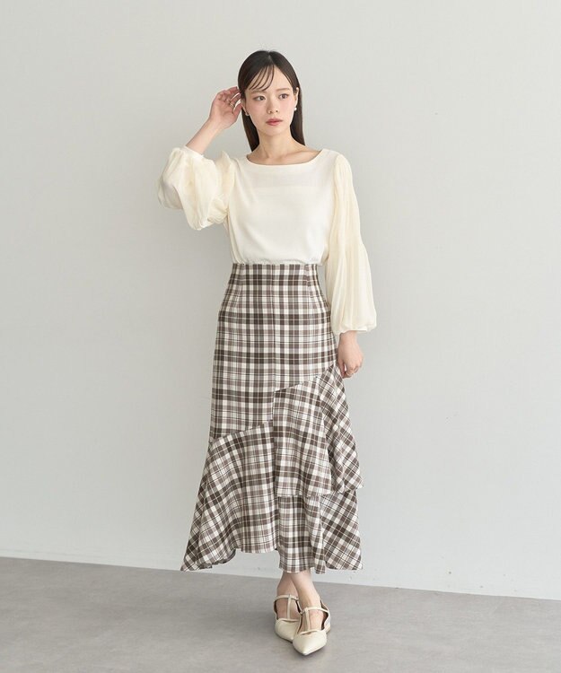 earth music&ecology マジョリカプリーツプルオーバー Off White