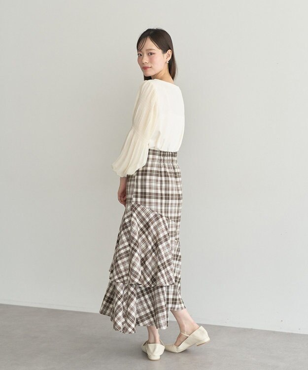 earth music&ecology マジョリカプリーツプルオーバー Off White