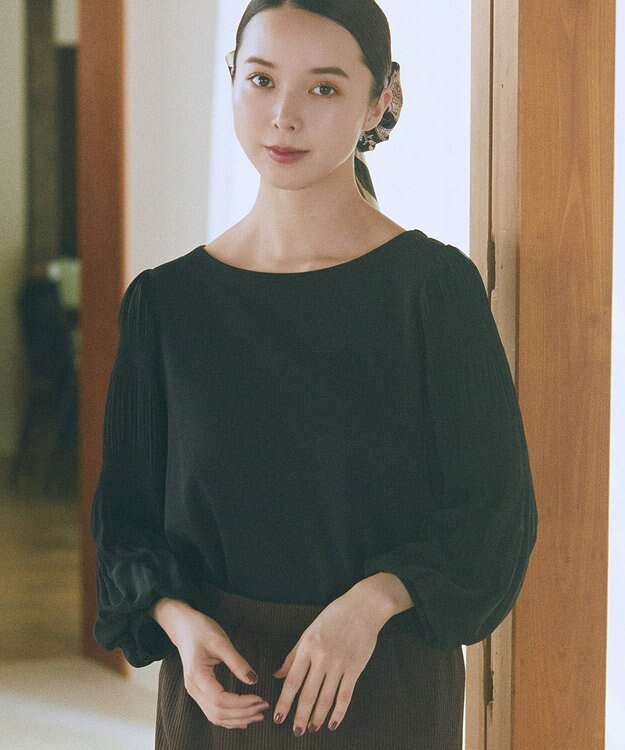 earth music&ecology マジョリカプリーツプルオーバー Black