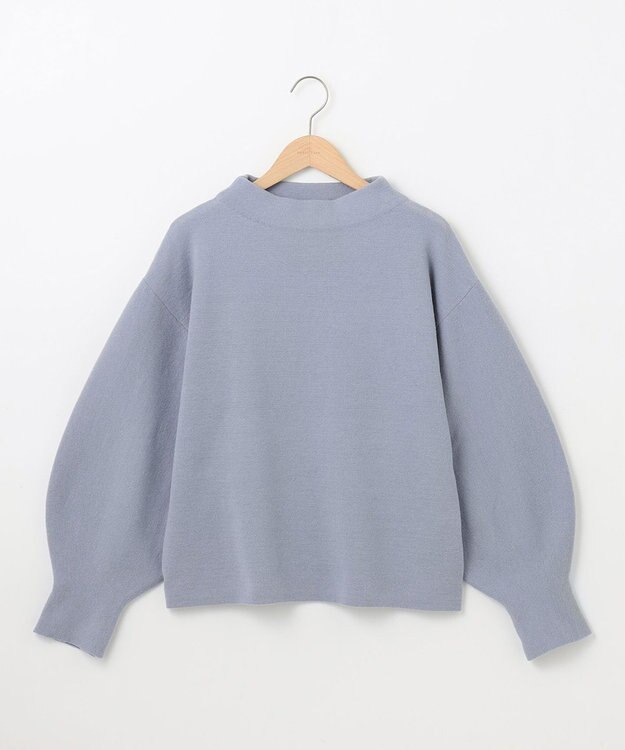 SHARE PARK LADIES ミラノリブボリュームスリーブニット サックスブルー系