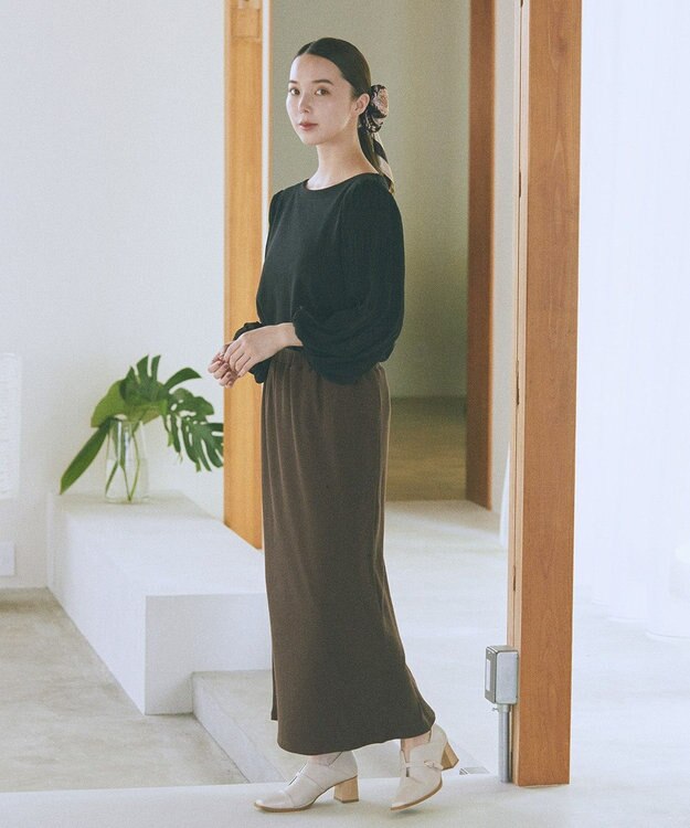 earth music&ecology マジョリカプリーツプルオーバー Black