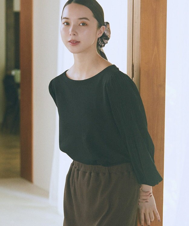 earth music&ecology マジョリカプリーツプルオーバー Black