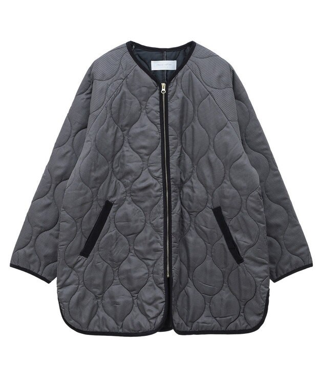 Green Parks 撥水加工　キルティングＺＩＰブルゾン Hounds Tooth