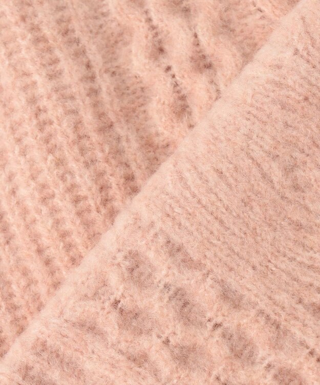 ANY SIS S 【低身長企画】ケーブルコンパクト ニット ペールピンク