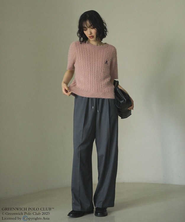 Green Parks ＧＲＥＥＮＷＩＣＨ　ＰＯＬＯ　ＣＬＵＢニットプルオーバー Pink