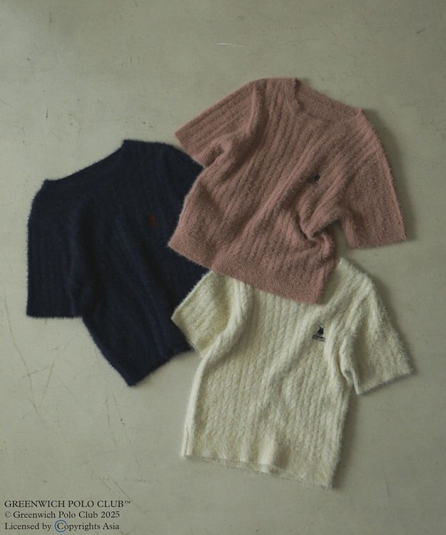 Green Parks ＧＲＥＥＮＷＩＣＨ　ＰＯＬＯ　ＣＬＵＢニットプルオーバー Pink