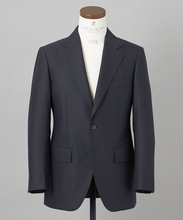 GOTAIRIKU 希少/五大陸限定【御幸毛織】コンパクトヤーン×SUPER120'sWOOL　グレー（ペーパープレス加工） グレー系1