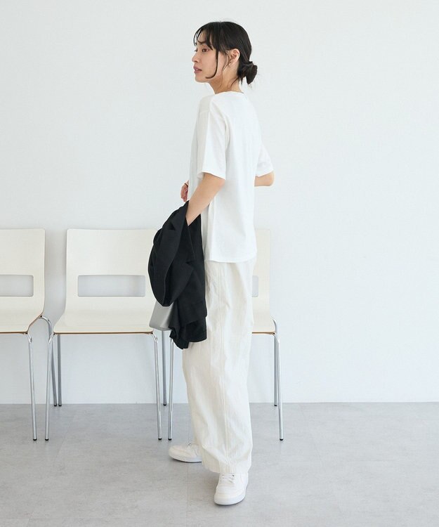 CRAFT STANDARD BOUTIQUE ツイストロゴハーフスリーブTシャツ Off White