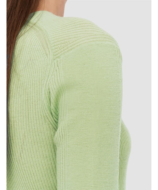 JOSEPH 【洗える】ファインリブメリノ　ショートスリーブニット Matcha