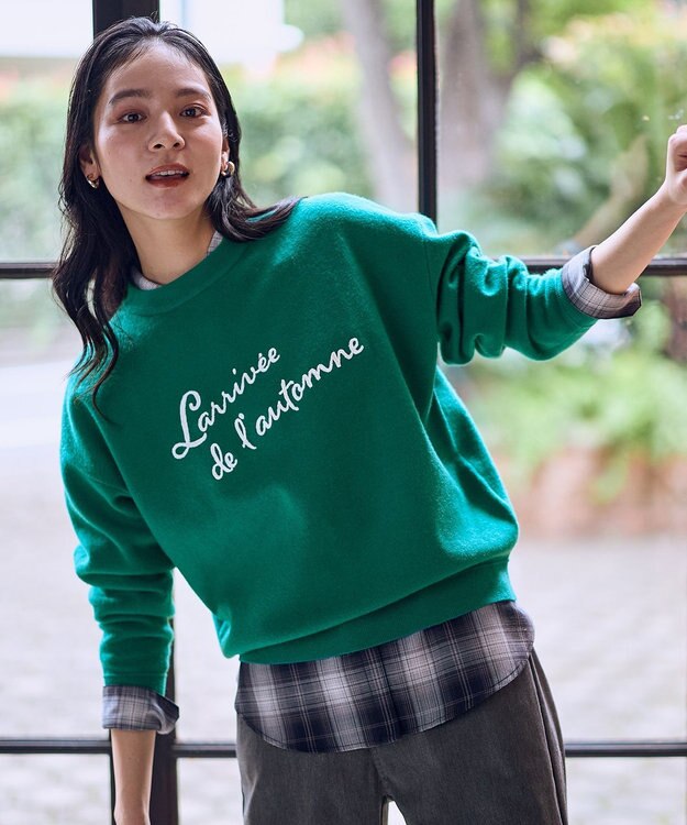 ANY 刺繍ロゴニット グリーン