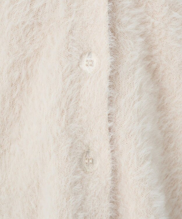 earth music&ecology ロングシャギーカーディガン Ivory