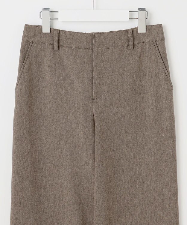 J.PRESS LADIES L 【洗える】T/Rアルガンシルク ワイド パンツ ブラウン系