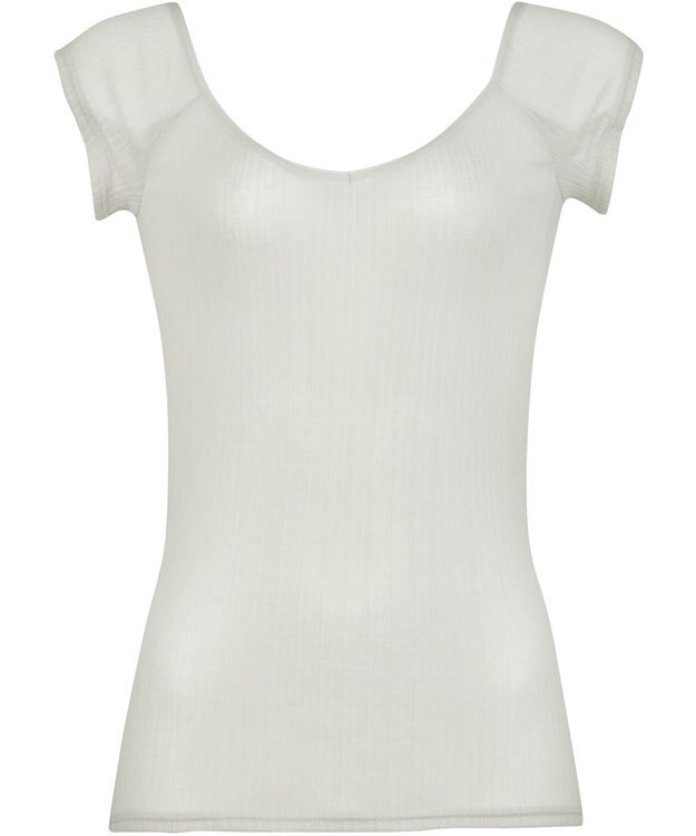 WACOAL インナー 薄くて軽い 綿混リブ素材 抗菌防臭 吸汗速乾性 通気性 夏 半袖 レディース CLC792 /ワコール チャコールグレー