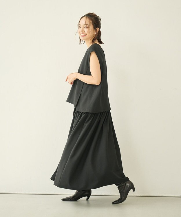 #Newans セットアップライクワンピース ブラック