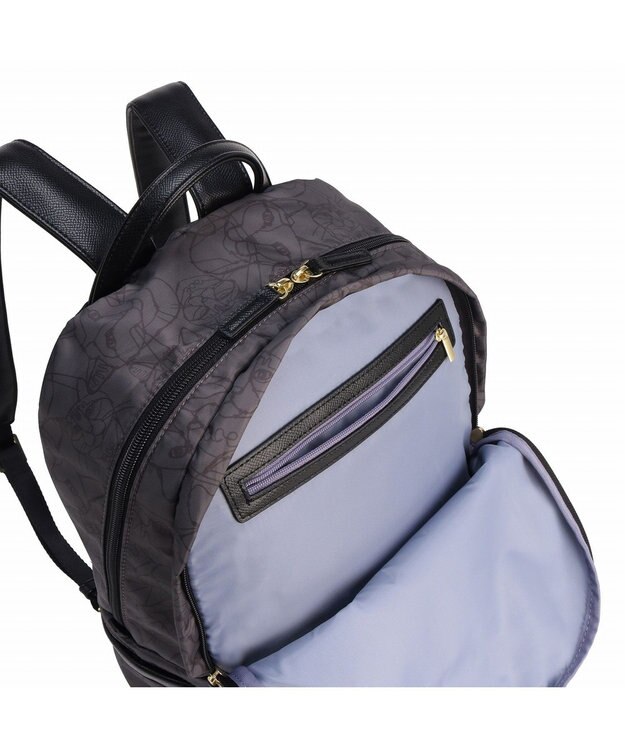 ACE BAGS & LUGGAGE HAyU × ace.  ユッカ リュックサック A4サイズ ２気室 17836 チャコール（ネコヘッド柄）