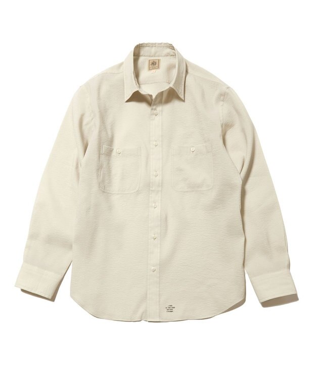 J.PRESS MEN 濡れを寄せ付けずアクティブな着心地【撥水 / ウォッシャブル】デューエイトレギュラーカラーシャツ アイボリー系